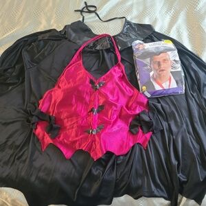 Red and Black Vampire Costume Set